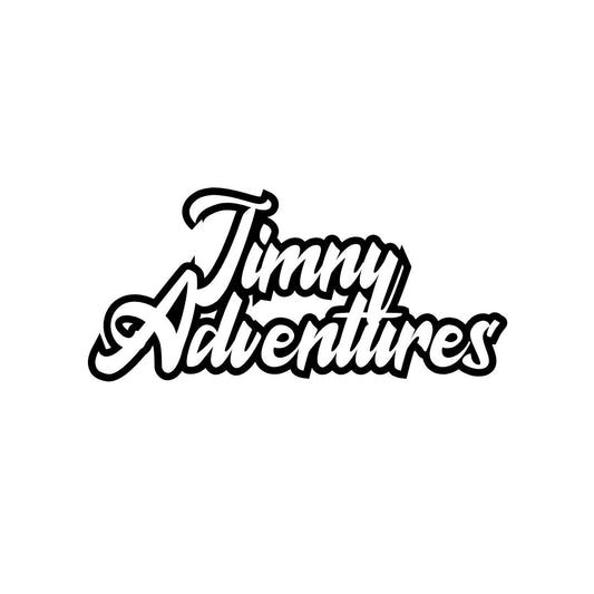 Jimny Adventures 14cm - White Vinyl Decal - 99c Decals