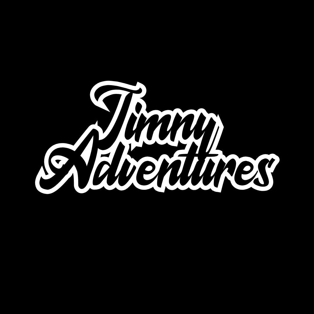 Jimny Adventures 14cm - White Vinyl Decal - 99c Decals