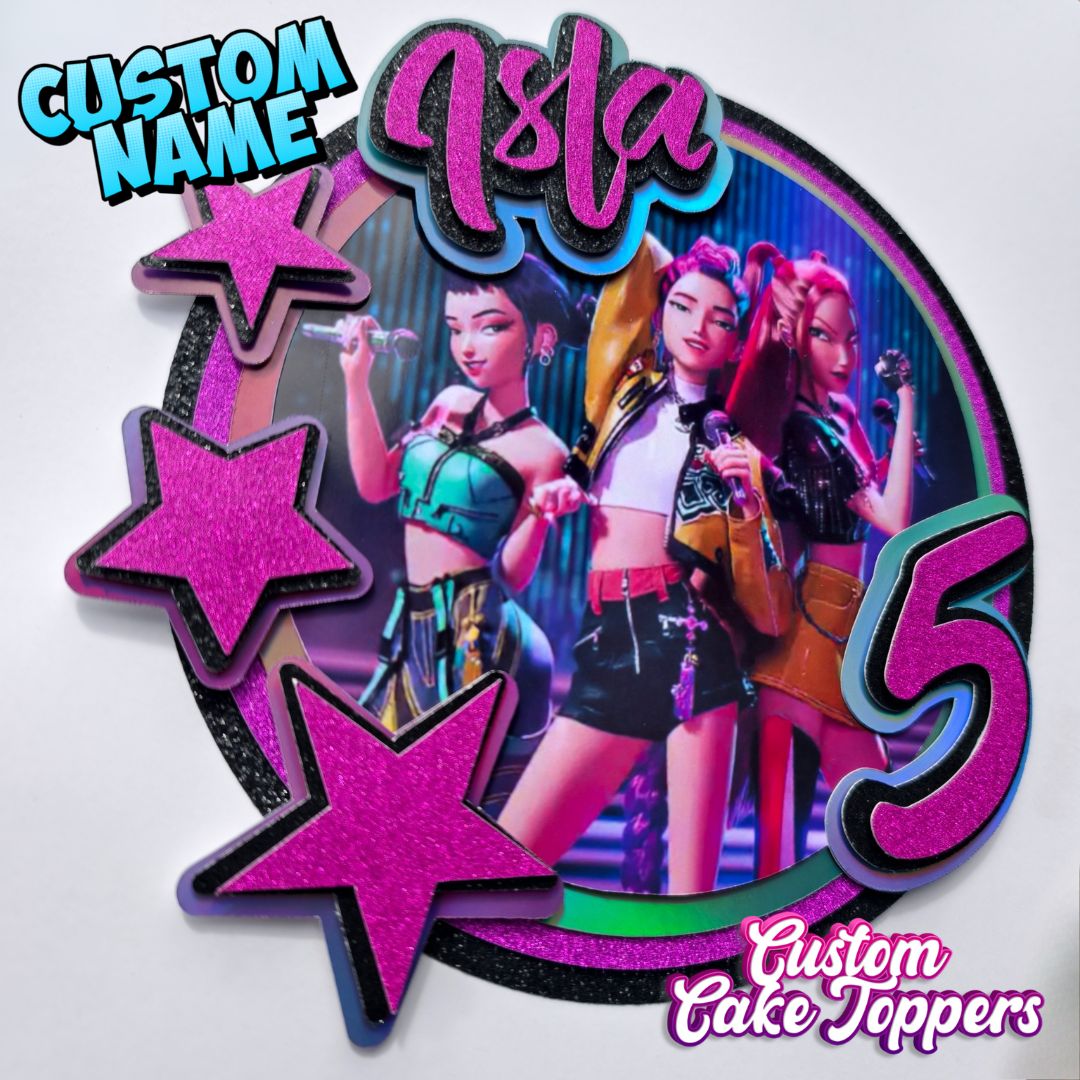 Custom Cake Topper - Kpop Demon Hunters