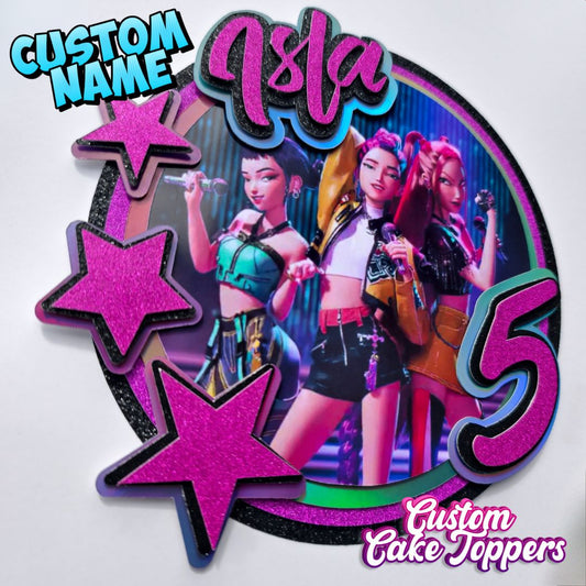 Custom Cake Topper - Kpop Demon Hunters