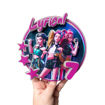 Custom Cake Topper - Kpop Demon Hunters