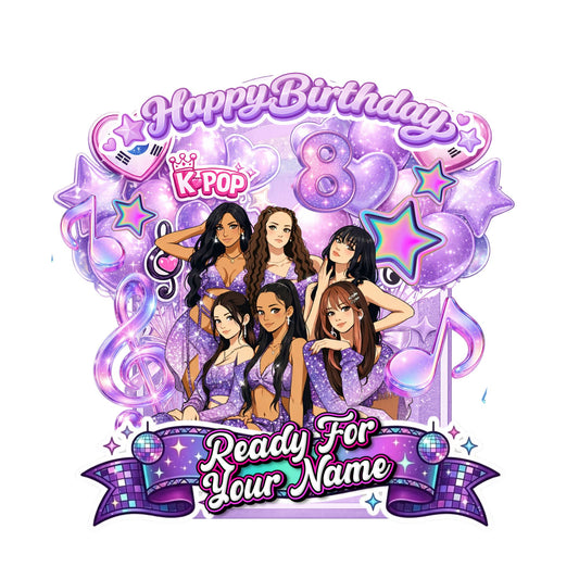 Katseye Kpop Cake Topper Purple -  Custom Personalised