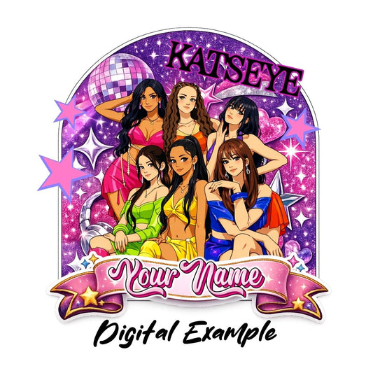 Katseye Kpop Cake Topper Vibrant- Custom Personalised