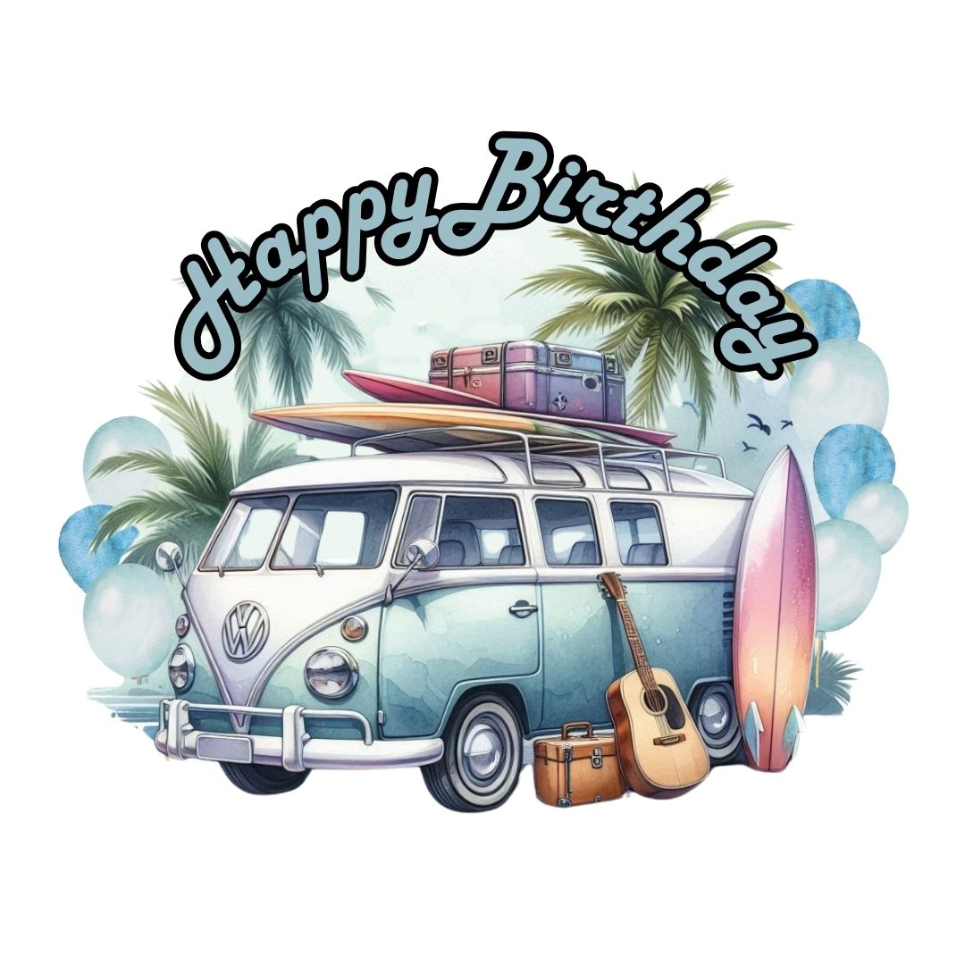 Kombie Beach Basic Cake Topper