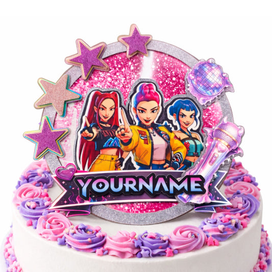 Custom Cake Topper - Kpop Huntrix Cake Topper