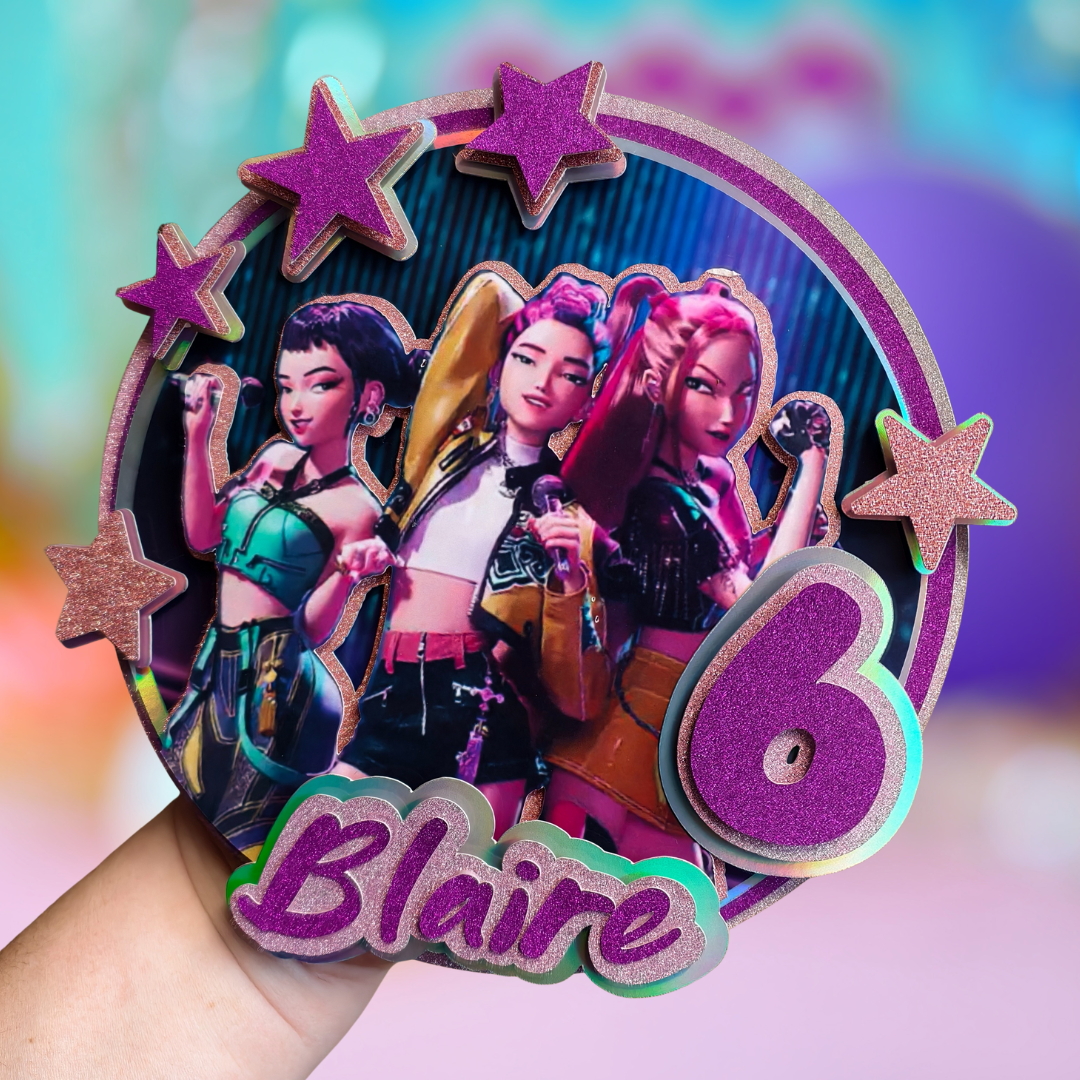 Custom Cake Topper - Kpop Demon Hunters