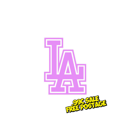 Pink LA Vinyl Decal - 6cm