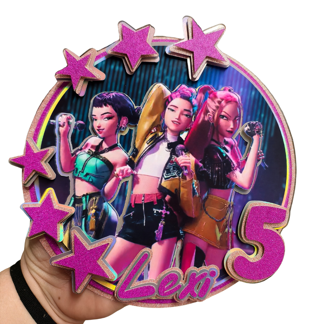 Custom Cake Topper - Kpop Demon Hunters