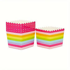 Sambellina Scallop Favour Box – Rainbow Stripe (Pack of 5)