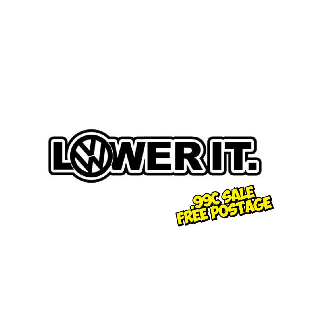 LOWER IT. VW Vinyl Decal- 14cm