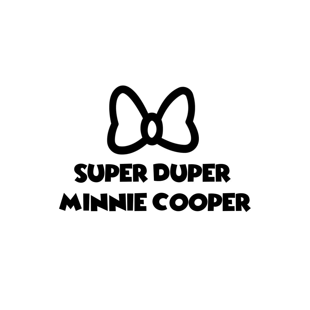 Super Duper Minnie Cooper - Vinyl Cut Decal - 15cm Length