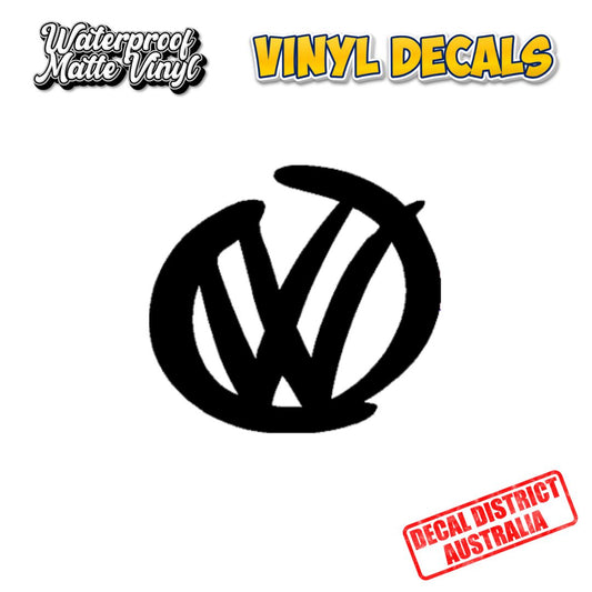 Modern Style VW - Volkswagon Vinyl Decal - 14cm