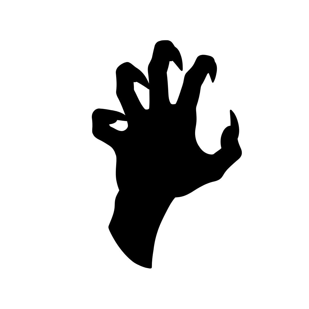 Monster Hand Decal -  Premium Vinyl - 8cm
