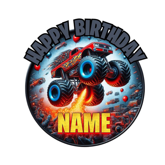 Monster Truck - CUSTOM Basic Cake Topper