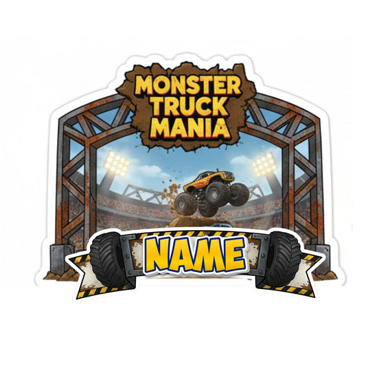 Monster Truck Mania - Custom Cake Topper
