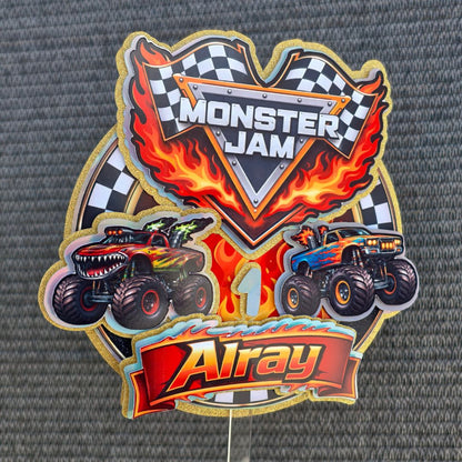Custom Cake Topper - Monster Trucks