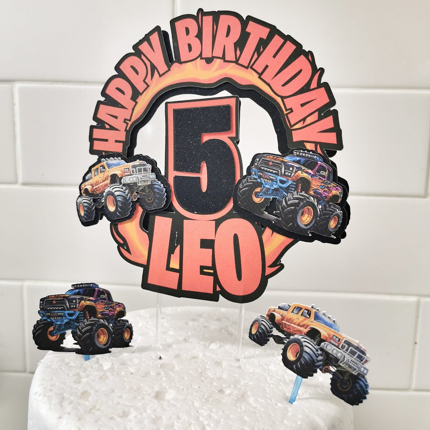 Monster Truck Custom Cake Topper