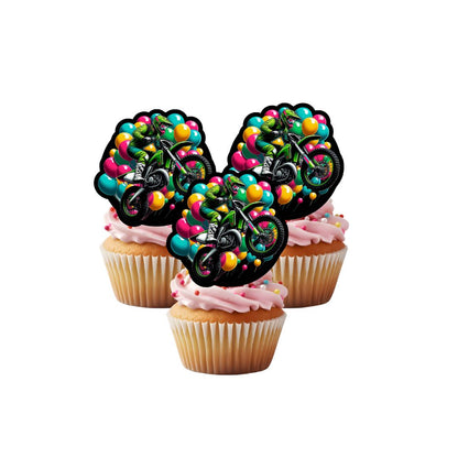MotoX Cake Topper Bundle + 12 Cupcake Toppers
