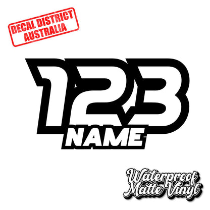 2x Custom Motorbike Race Numbers - Die Cut Vinyl