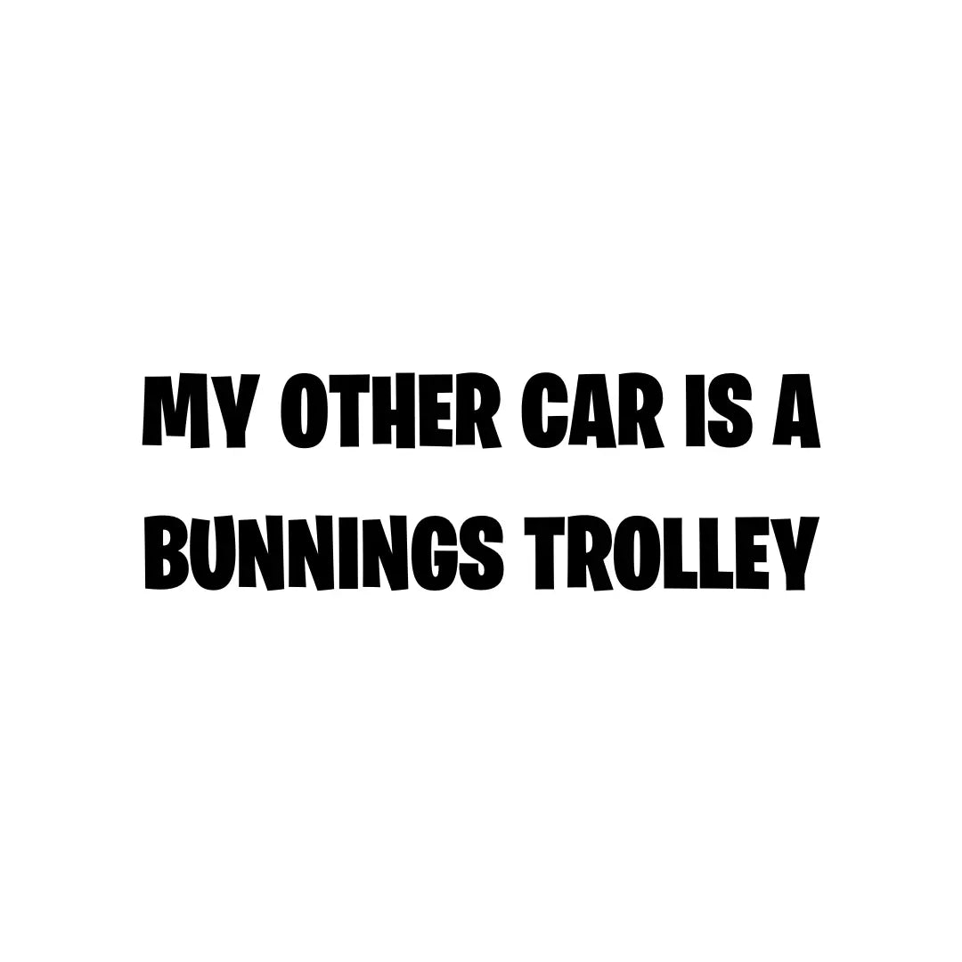 My other car is a Bunnings trolley - Vinyl Cut Decal - 15cm