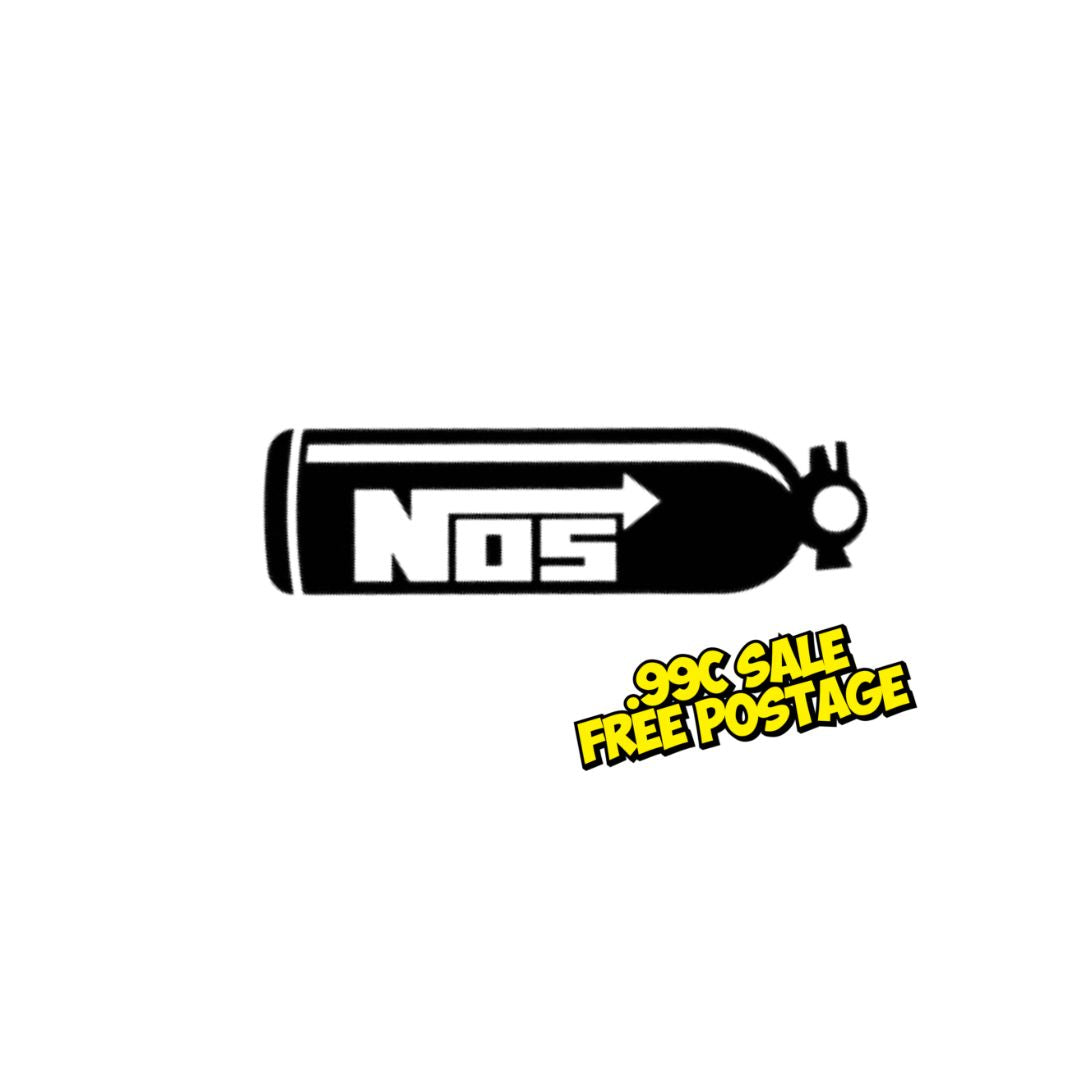 NOS Tank Vinyl Decal - 8cm