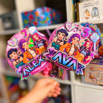 Custom Cake Topper - Kpop Huntrix Cake Topper