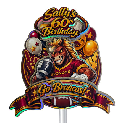 NRL Inspired Cake Topper Choose Your Team Personalised Cardstock Birthday Decoration