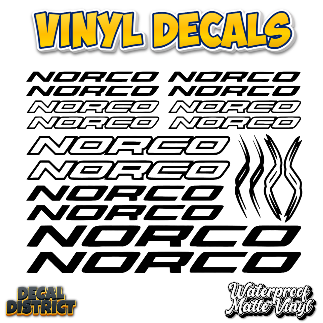 Norco Frame Decal Sheet 29cm