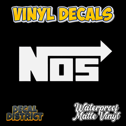 2x NOS Vinyl Decal - 7x3cm