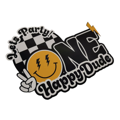 One Happy dude Cake Topper Bundle + 12 Cupcake Toppers