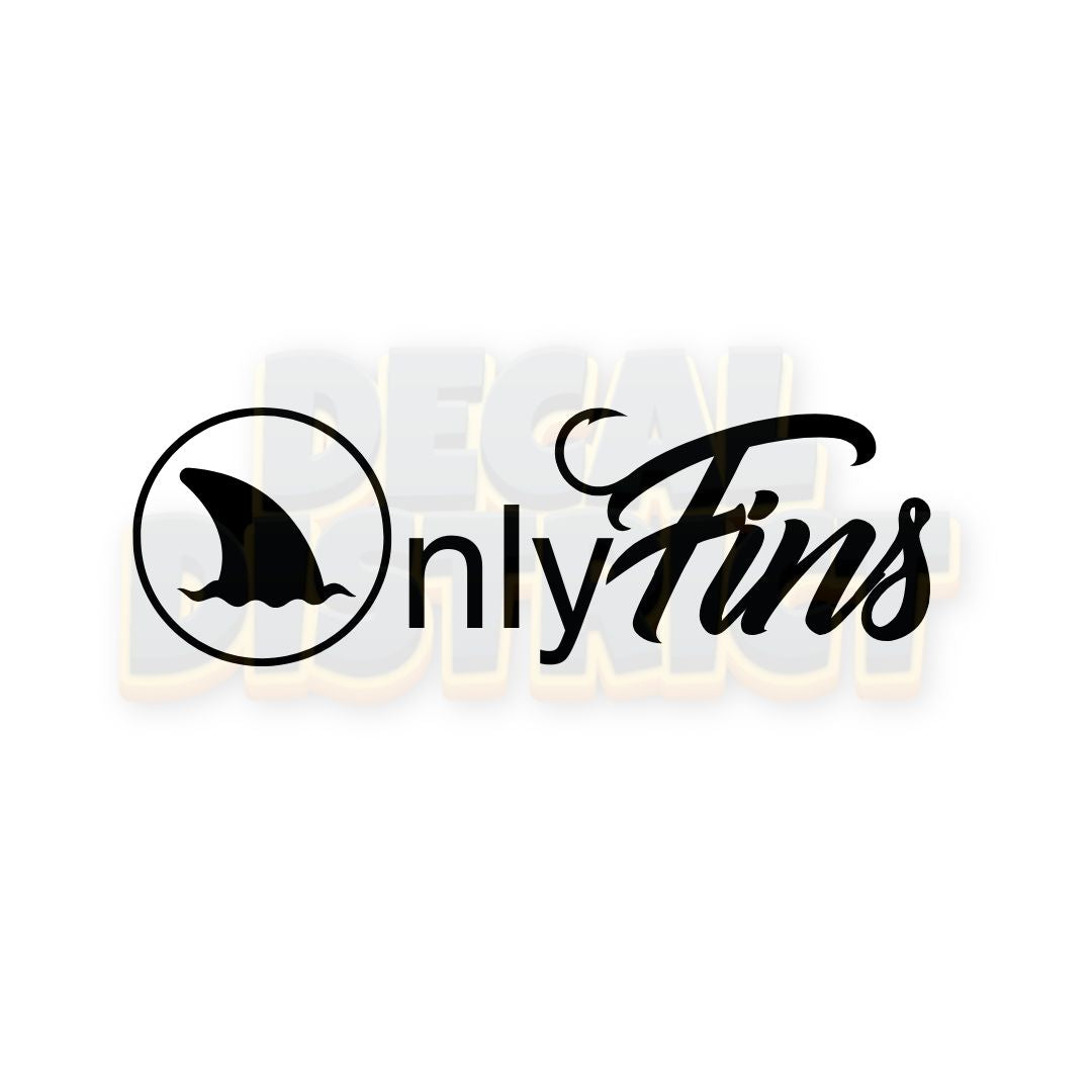 Only Fins - Funny Fishing Decal - 20cm