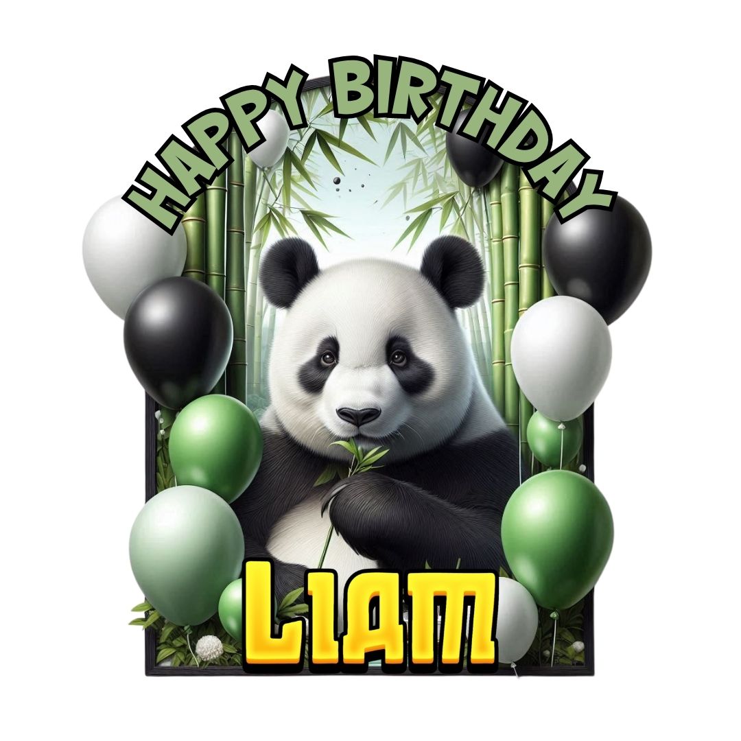 Custom Layered Panda Cake Topper