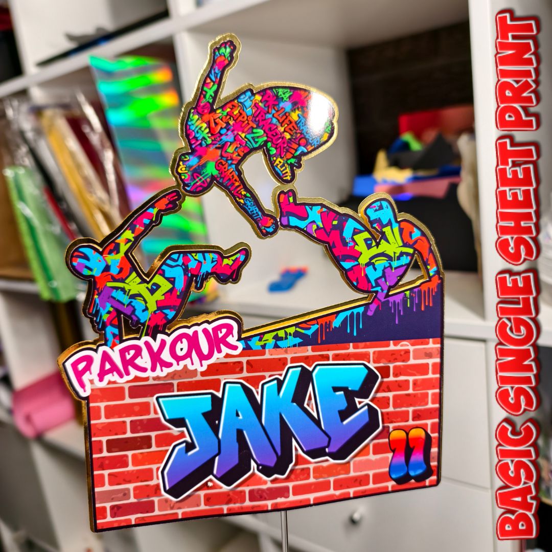 Parkour Custom Cake Topper