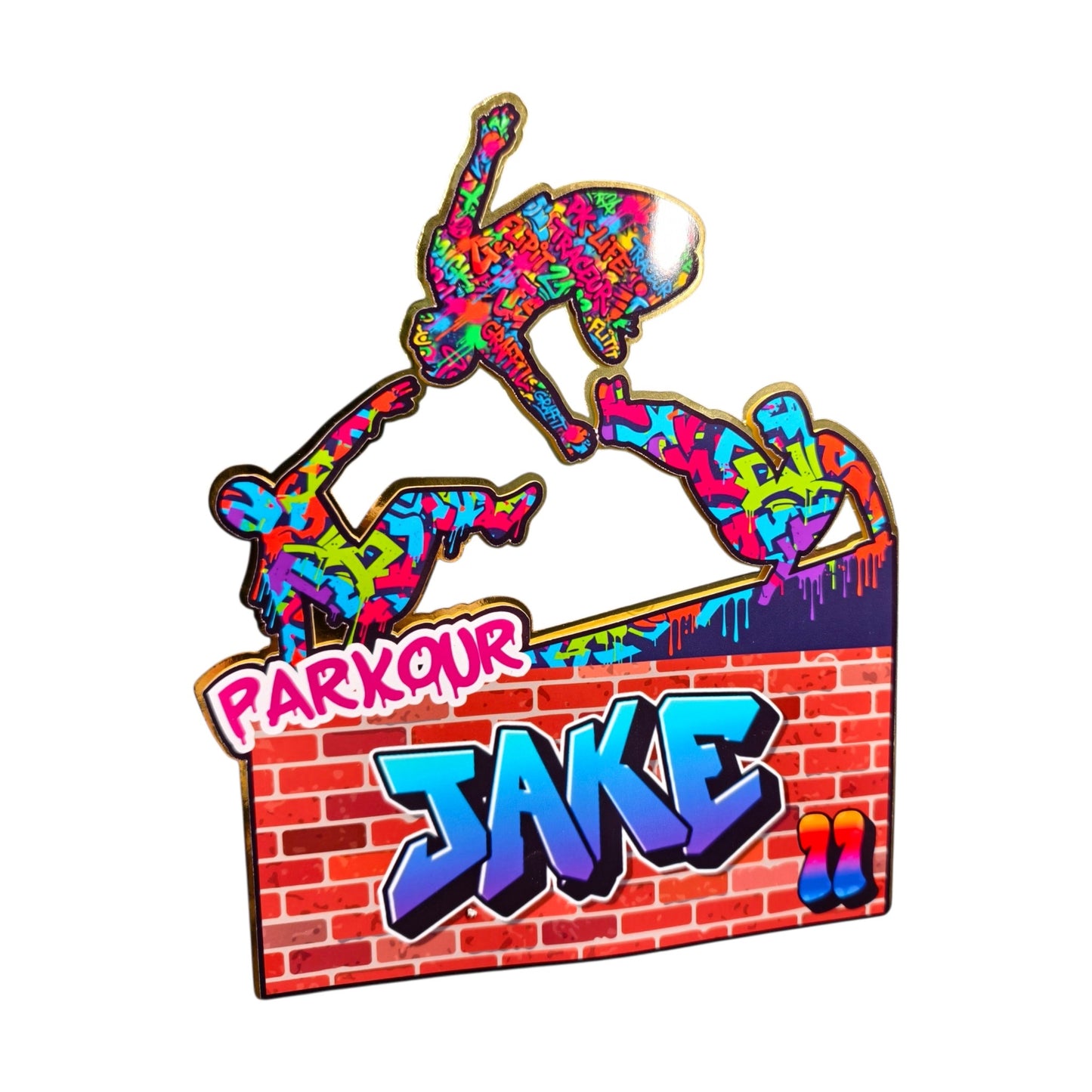 Parkour Custom Cake Topper