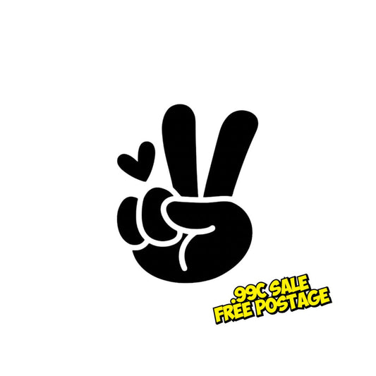 Peace Hand Heart I -  Premium Vinyl - 8cm