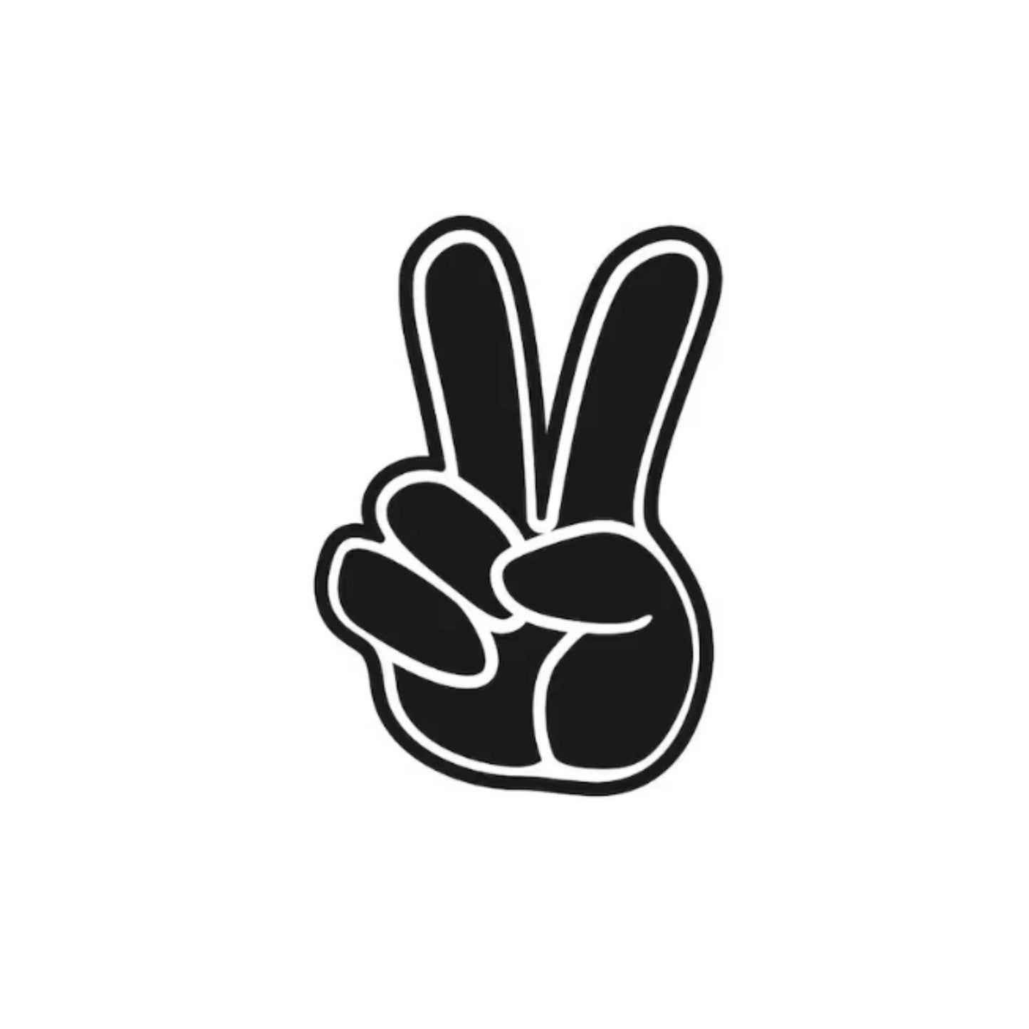 Peace Hand Decal - Premium Matte Vinyl - 8cm
