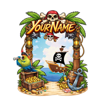 Custom Cake Topper – Pirate - Treasure Island