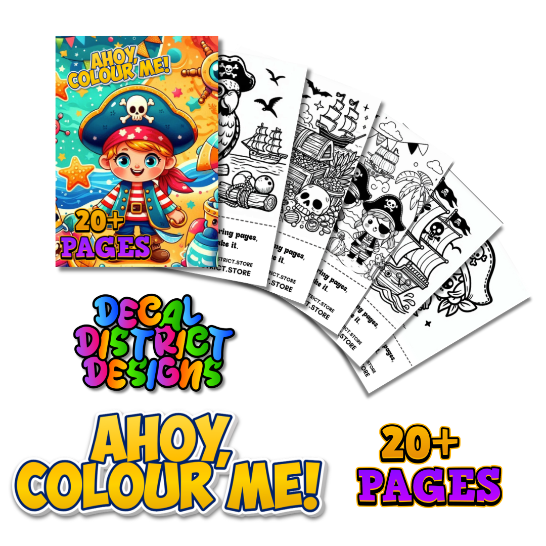 Ahoy! Colour Me Pirate - Digital Colouring Book