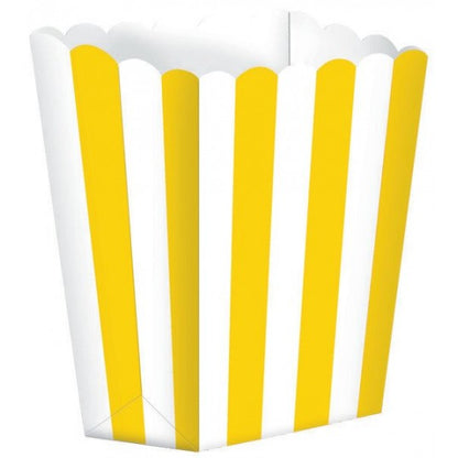 2x 5 Packs Yellow Stripe Popcorn Boxes