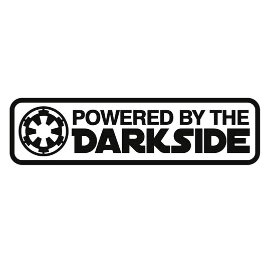 Powered By The Dark Side - Vinyl Cut Decal  - 27 x 7cm