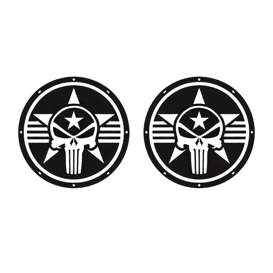 2x Punisher Army Star  - Mirrored Decals - XL Size