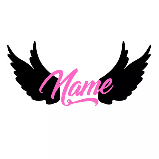 Simple Elegant Custom Memorial - RIP Wings - Vinyl Decal