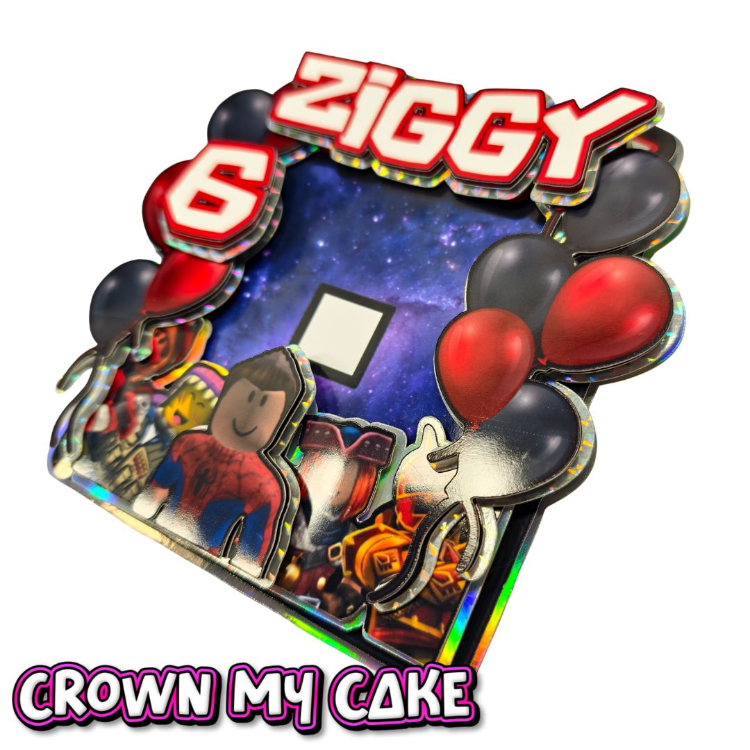 Custom Layered Roblox Cake Topper