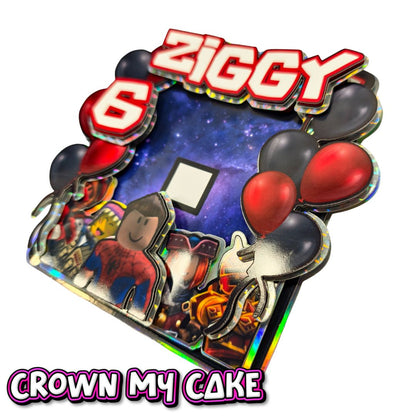 Custom Layered Roblox Cake Topper