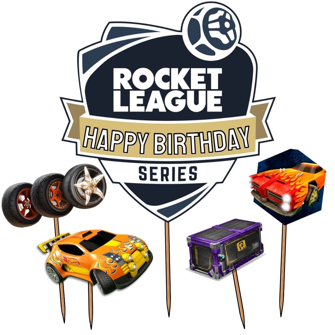 Rocket Car Game - 5 Piece Cake Topper