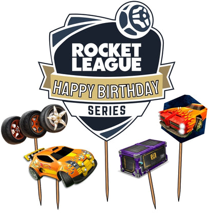 Rocket Car Game - 5 Piece Cake Topper
