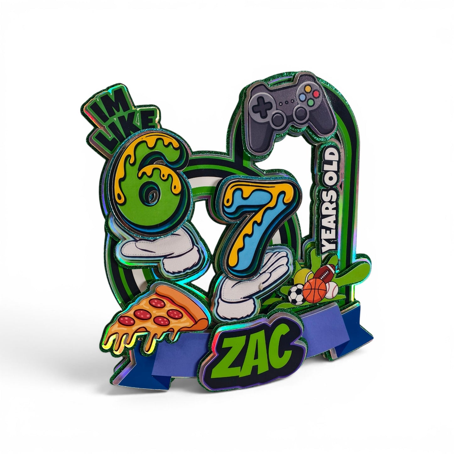 Six Seven Custom Cake Topper - 6 7