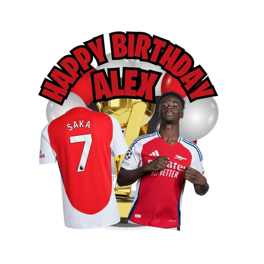 Saka - Arsenal Custom Cake Topper - Personalised