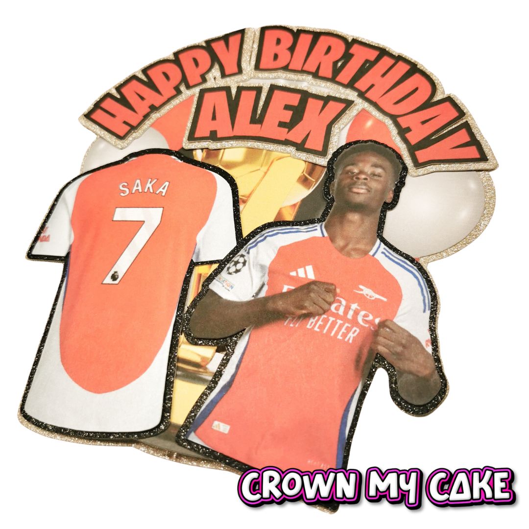 Saka - Arsenal Custom Cake Topper - Personalised