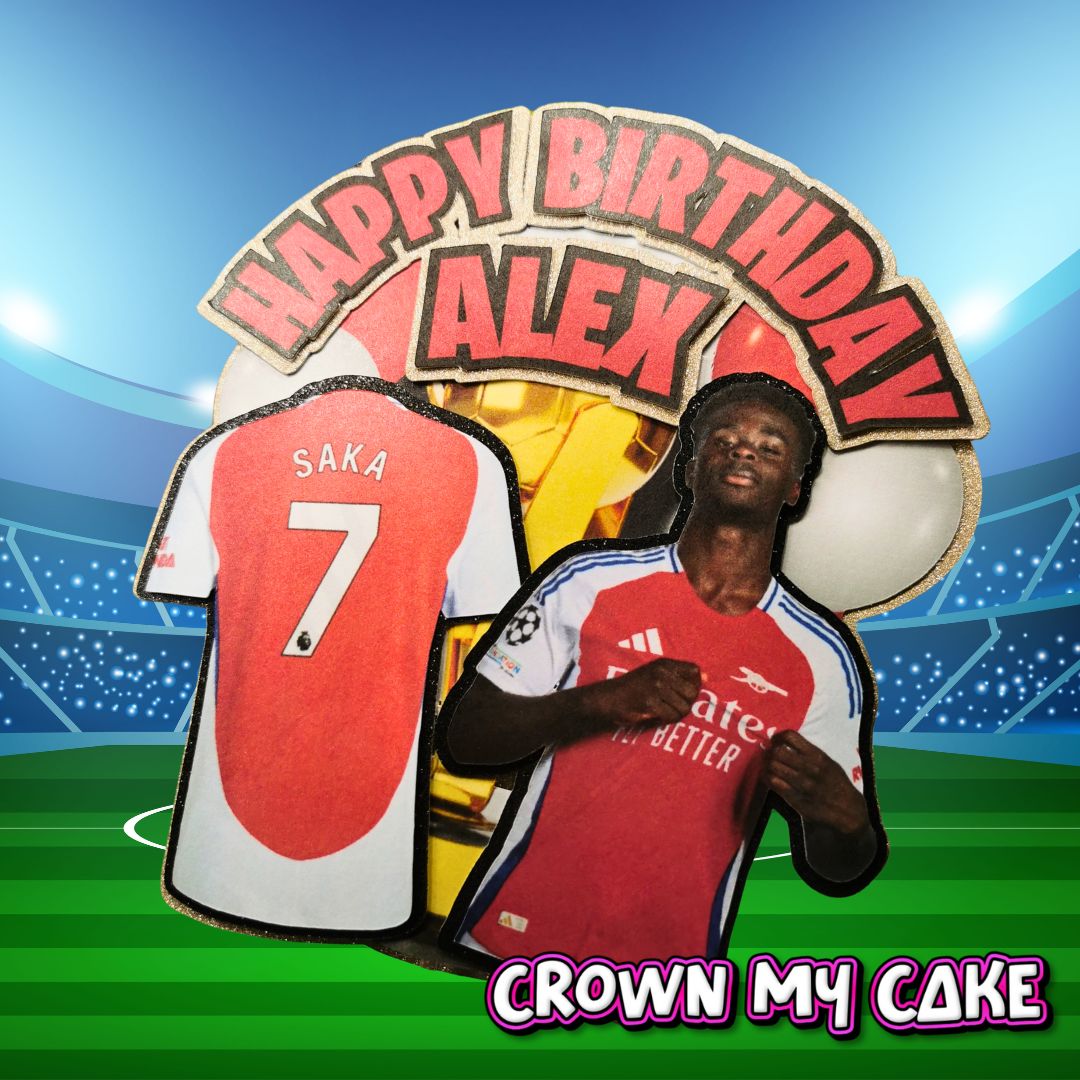 Saka - Arsenal Custom Cake Topper - Personalised